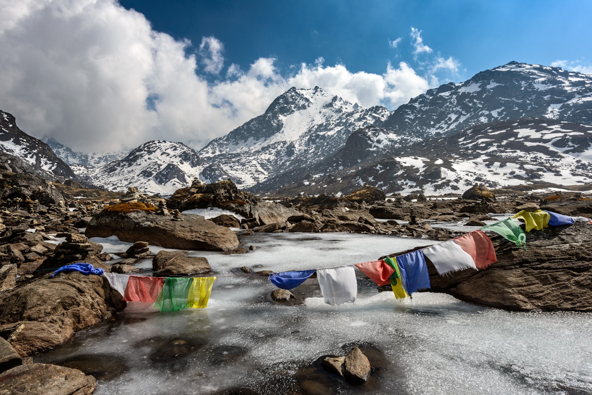 Trekkers approaching K2 Base Camp along the Baltoro Glacier, Pakistan
