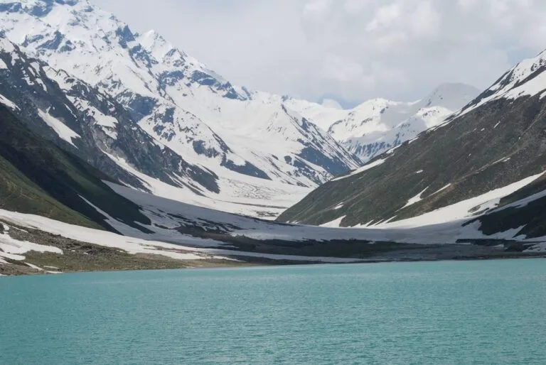 Panoramic view of Skardu valley surrounded by Karakoram peaks Pakistan