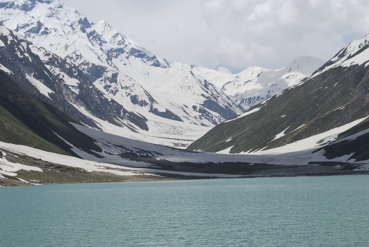 Panoramic view of Skardu valley surrounded by Karakoram peaks Pakistan