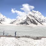 Vast glacier landscape on the Snow Lake and Hispar La trek Pakistan