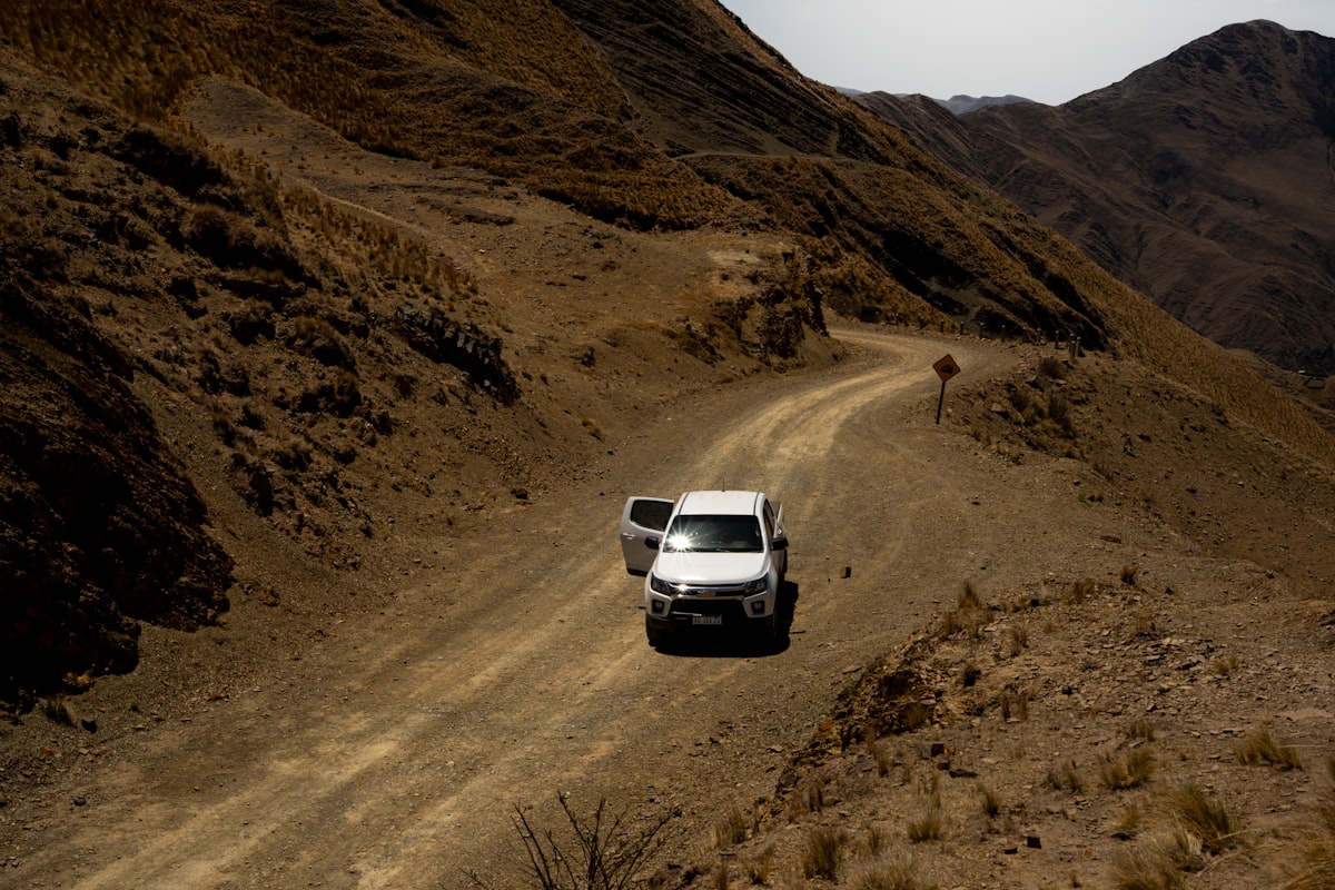 4x4 jeep adventure through mountain landscape in northern Pakistan