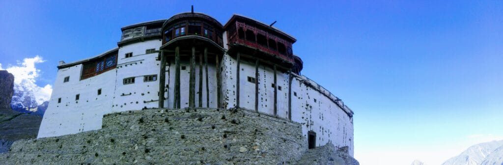 Baltit Fort perched above the terraced fields of Hunza Valley, Gilgit-Baltistan