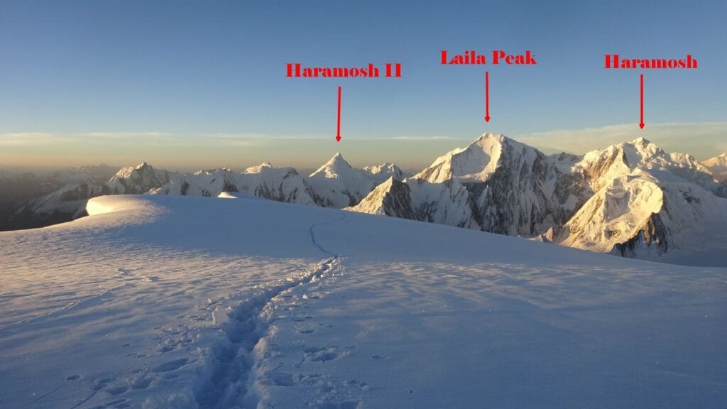 Haramosh Peak massif seen from the summit of Spantik, Karakoram