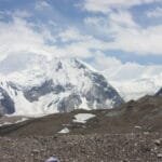 Baltoro Kangri, the Golden Throne, 7,312 m, seen above the upper Baltoro Glacier