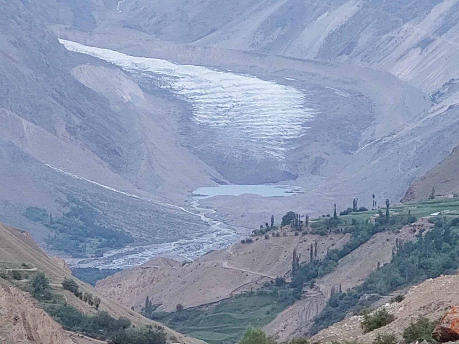 Darkot village and glacier at the head of the Yasin Valley, Ghizer, Gilgit-Baltistan