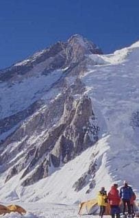 Gasherbrum III, 7,952 m, seen from the west in the Baltoro Muztagh, Karakoram, Pakistan