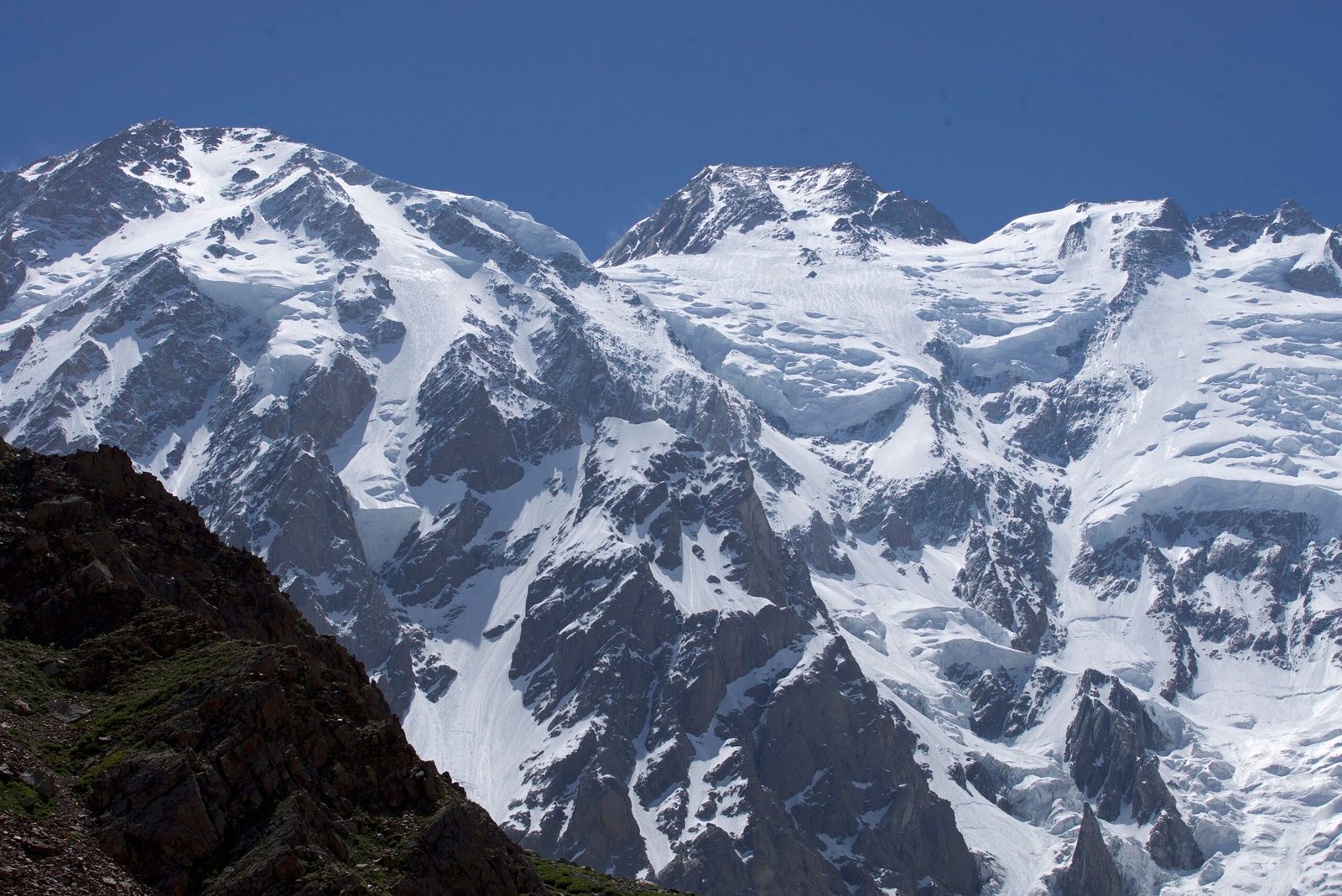 The Diamir (west) Face of Nanga Parbat, 8,126 m, seen from base camp