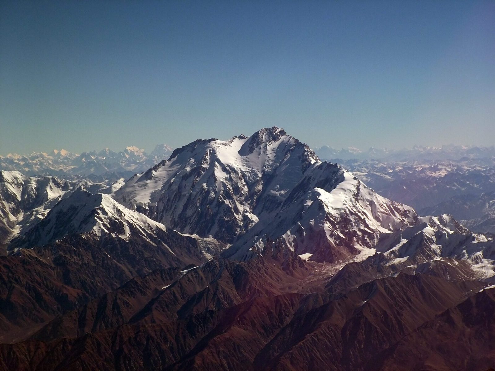 Aerial view of the Nanga Parbat massif from the west