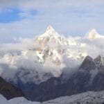 The east face of Paiju Peak in the Karakoram, with Choricho to the right