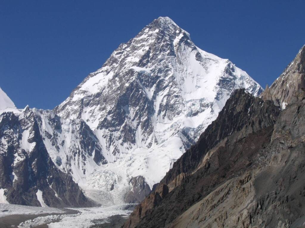 The reward for training: standing under K2 at Base Camp, 5,150 m, no ropes required